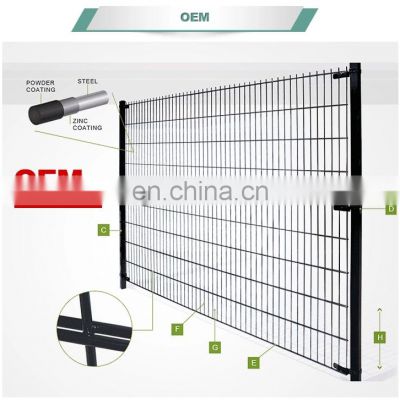 XINHAI Outdoor Low Carbon Steel  Galvanized& Pvc Coated welded double mesh wire  868 FENCE