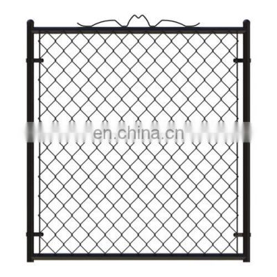 Galvanized Chain Link Garden Walking Fence Gate 48-inch Overall Height by 32-inch Frame Width , Chain Link Walk-Through Gate