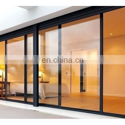 Foshan factory high quality aluminum profile insulated sliding glass doors double glazing sliding door