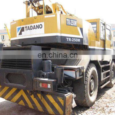 Japan made Used rough crane 25ton mobile crane  Todano TR250M, Tadano 25ton cranes price low on sale