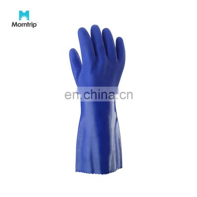Morntrip Labor protection gloves dipped in rubber industry rubber gloves warm foaming wool ring PVC industrial gloves
