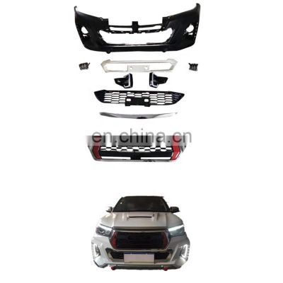 MAICTOP car body kits front bumper grille face kit for Hilux revo upgrade to rocco 2015-2019