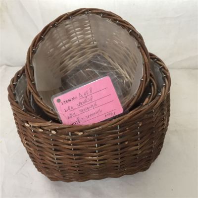 Willow Basket Woven Customized Round Wicker Storage Basket