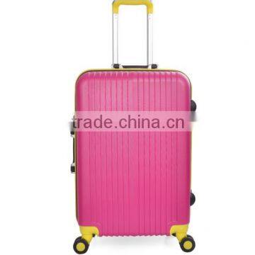 trolley suitcase with TSA lock,hardshell trolley suitcase,girls pink color suitcase