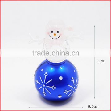 Various Shape High Quality Crystal Led Snowman Figurine Lighted Christmas Ball