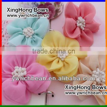 new styles! hot-sales handmade kids shabby flower with clip !cute girl hair flower clips ! hair flower clips for kids SF-165