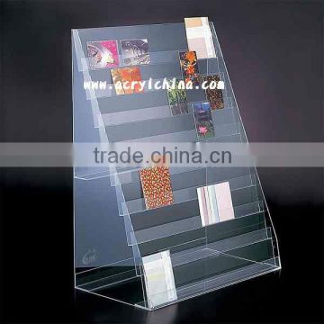 acrylic post card display / greeting card display stand / literature rack