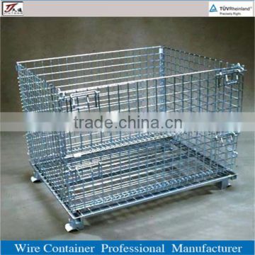 wire mesh container for wearhouse storage