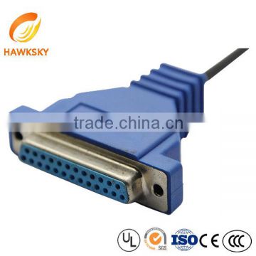 2015 new product blue d-sub 15pin female 180 degree connector