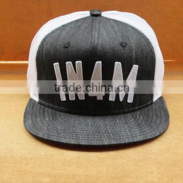 Custom embroidered 100% cotton 6 panel Baseball Cap with high quality