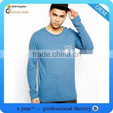 Design plain long length t shirts for men