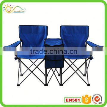 Best quality creative foldable cooler beach double chair