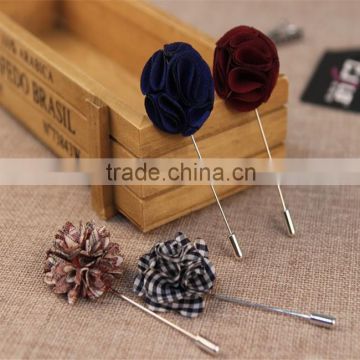 Flowers Brooch Fashion Lapel Stick Fabric Pin Clips
