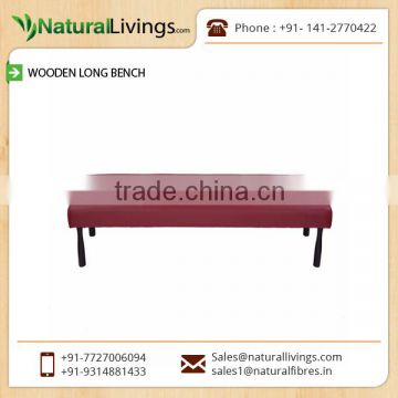 Classic Design Wooden Long Swimming Pool Bench