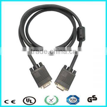Nickle-plated black 1.2m male to male 3+6 vga cable
