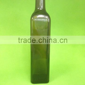 Argopackaging 500cl dark green fancy glass olive oil bottle