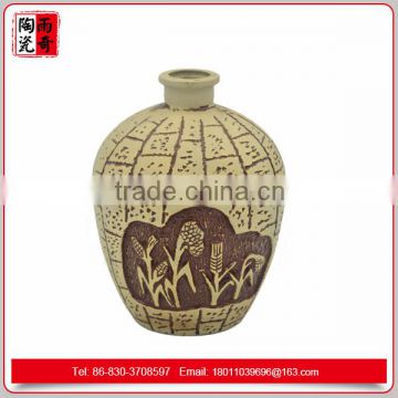 2016 hot sale brown stoneware bottle 500 ml