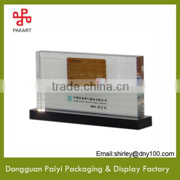China factory custom table top acrylic bank card display stand