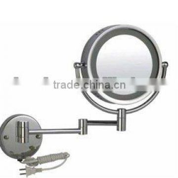 led lighted wall mounted grooming mirror,double sided mirror,bathroom magnification mirror