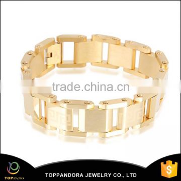 Hot gold plated new design jewelry bracelet for man