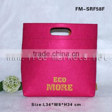 ASTM Reach standard reusable recyclable RPET felt tote promotional hand bag