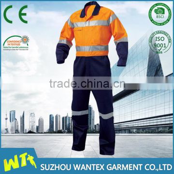 reflective welding uniform security working coverall hi-visibility oil field coverall