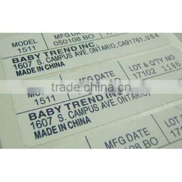 High quality custom paper label self-adhesive stickers and labels