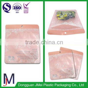 Cute design packaging clear plastic zipper bags small plastic bags