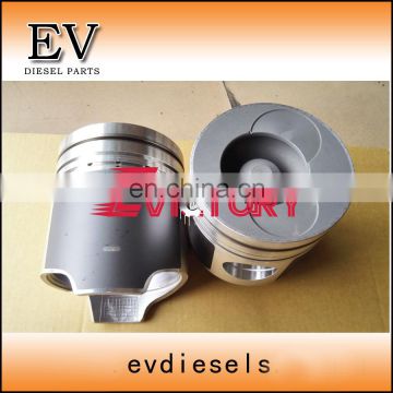D6AC piston with piston pin and clip for Hyundai D6AC engine excavator