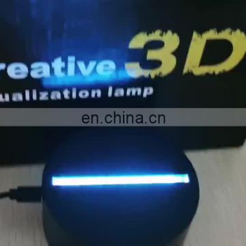 7 colors acrylic optical led illusion lamp 3d night light base