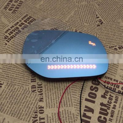 Panoramic rear view blue mirror glass Led turn signal Heating blind spot monitor for Citroen C4L 2013,2pcs