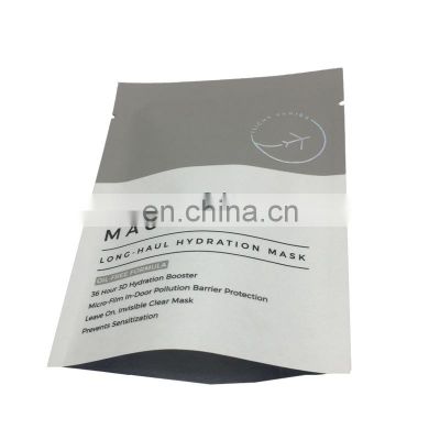 hot sealed tear notch open  strong foil barrier eco-firendly white kraft paper cosmetic packaging with holographic printed