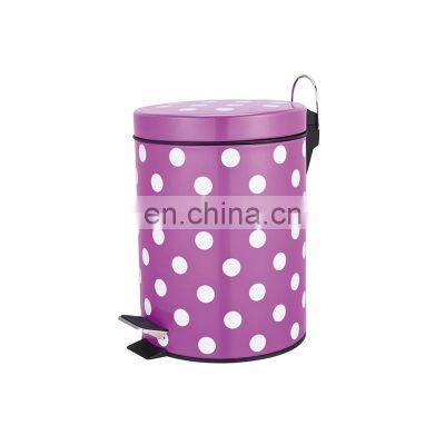 Superior quality stainless steel pedal bin colorful trash can for House use