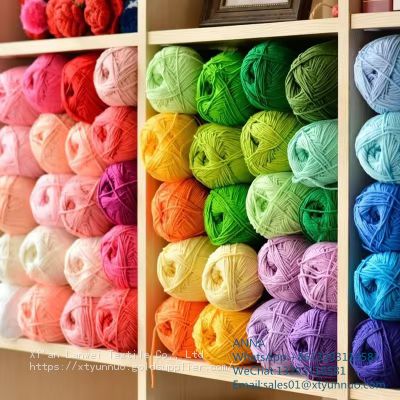 Milk Cotton Yarn Crochet For Gloves, Scarf And Shawl Multi-color