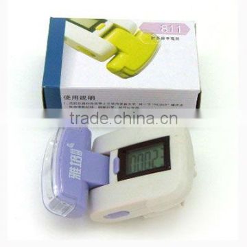 pedometer with pulse/finger-touching pulse testing step counter