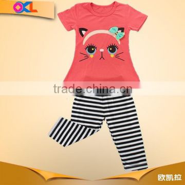 Chinese supplier top quality competitive price baby girls new fashion carnival clothing set