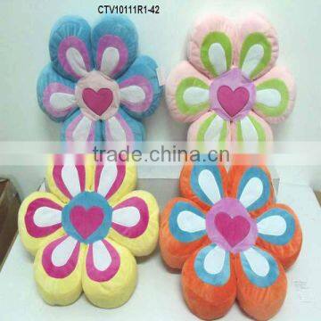 Flower Shaped Colorful Plush Cushion