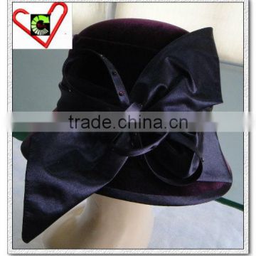 The new decorate satin hat for party