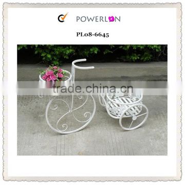 shabby chic bicycle metal flower pot stand