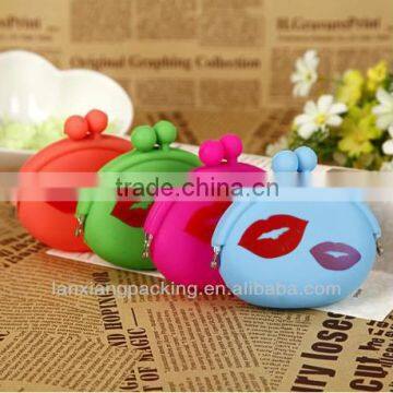 2015 Hot Selling Custom Size Candy Color Silicone Purse