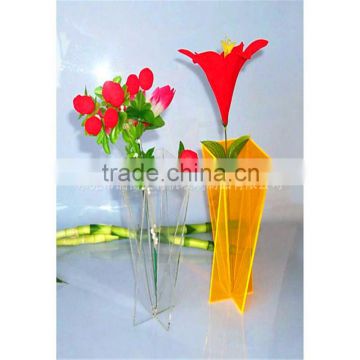 Flower vases antique colored glass