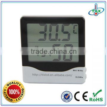 Baby Room Thermometer Hygrometer With Clock LCD Display