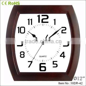 12 inch promotional items home decoration cheap wooden wall clock12W16DR-42