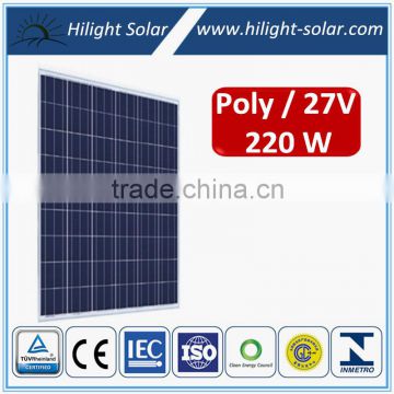 TUV IEC CE High Effiency 220Wp Poly solar panel
