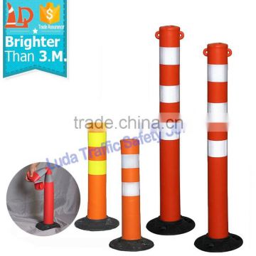Unbreakable EVA warning post for traffic safety with super bright reflective