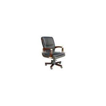 Mid back executive wooden chair