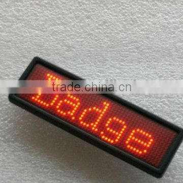 Sinoela rechargable programmable LED name tag, LED mini badge, LED name badge