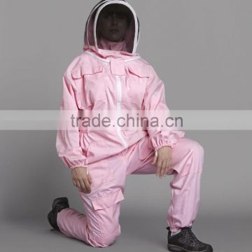Pink Color Beekeeping Protective Suit, Top Quality Beekeeping Protective Suit With Fencing Veil