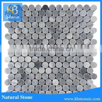 1 inch italy gray mrable penny round marble mosaic