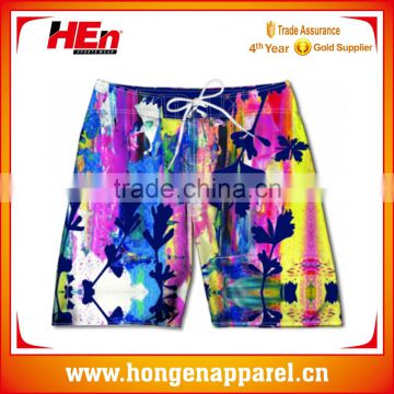 Hongen apparel OEM service Male swimming shorts 4 way stretch board shorts